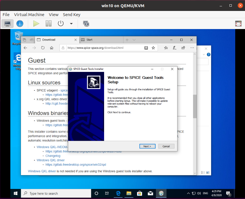 How to Enable clipboard and folder sharing in Qemu/KVM on Windows Guest 1