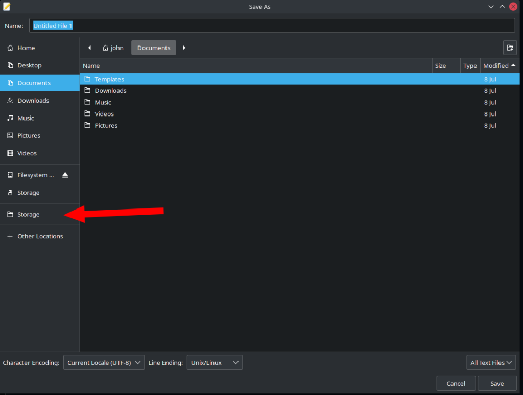 GTK file picker